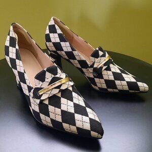 RELISTED! Herringbone Canvas Fabric 3" heels